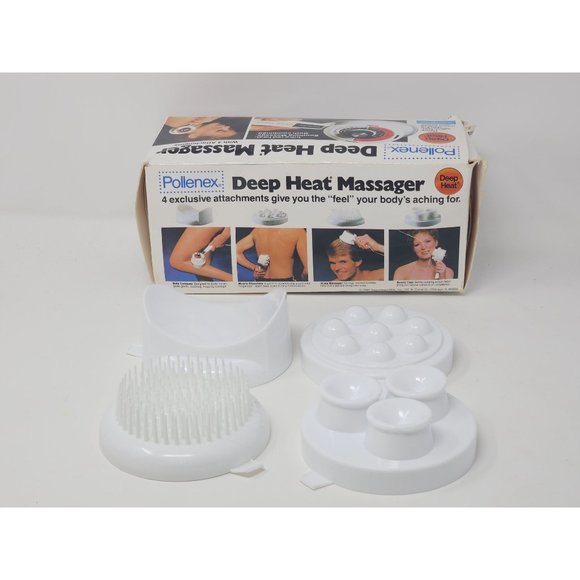 Vintage Pollenex Deep Massager 4 Attachments HM10A4 Relief Of Aches And Pains - Picture 3 of 7